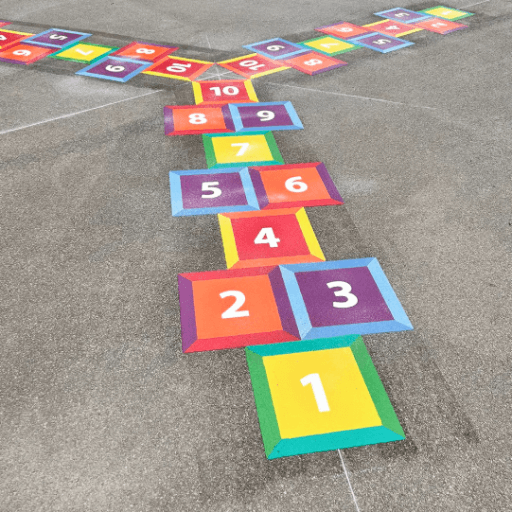 Wetpour Hopscotch Markings