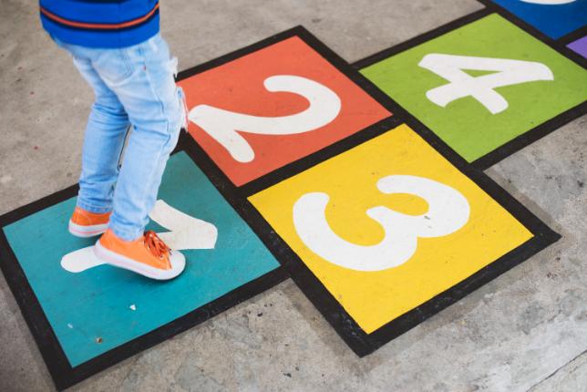 Hop Scotch Playground Markings in Cathays